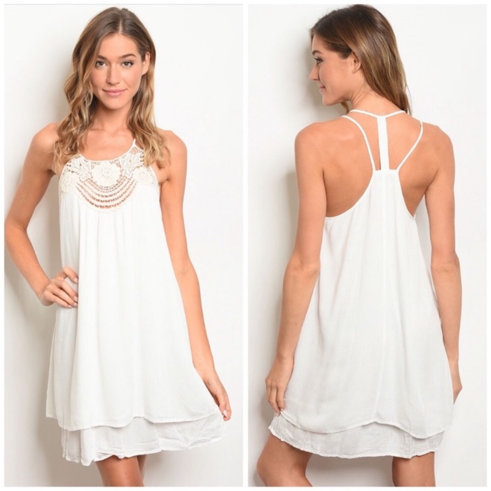 White Summer Dress   Size: 1S 1M 1L
